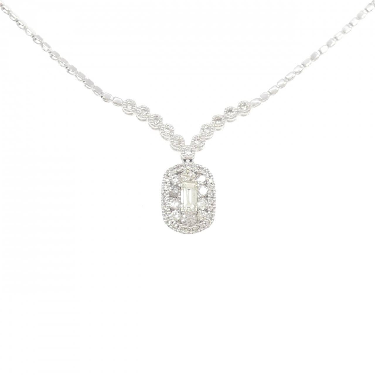 【新品】PT900/PT850 ダイヤモンド ネックレス 0.20CT