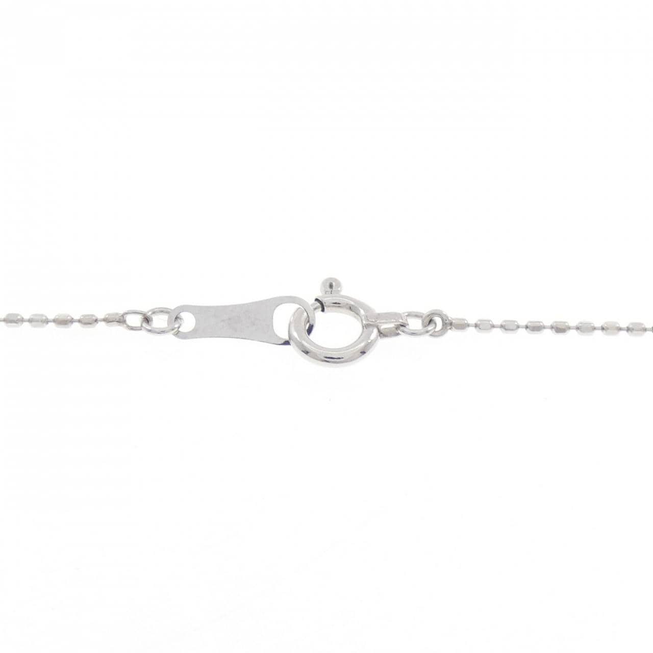 K18WG ハート パヴェ ダイヤモンド ネックレス 0.13CT