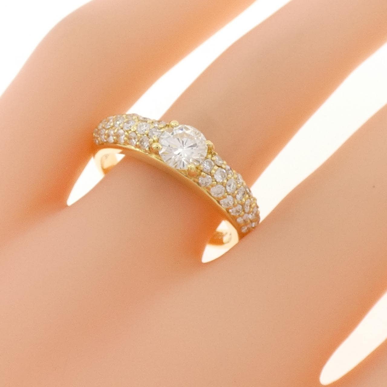 K18YG ダイヤモンド リング 0.52CT