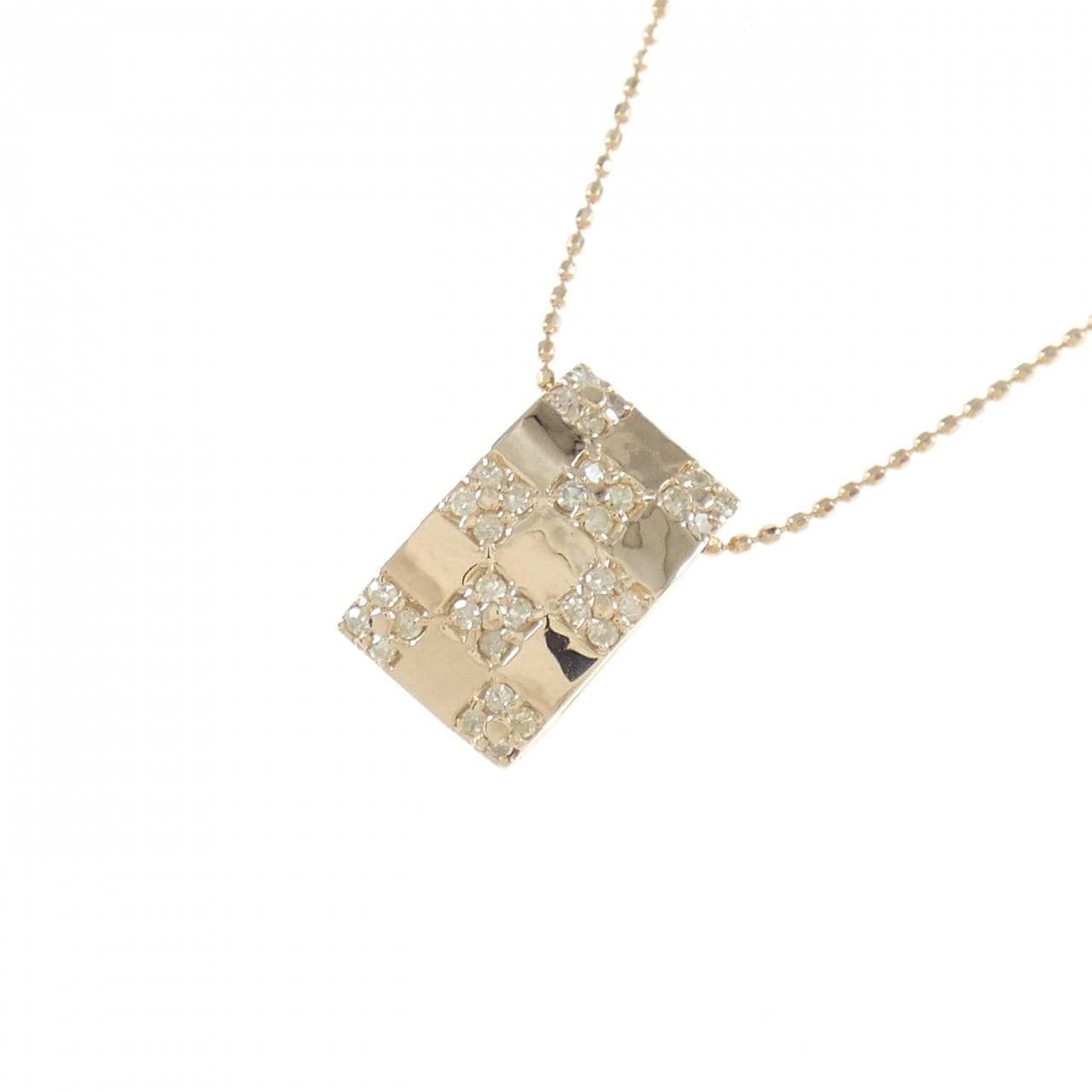 K18PG/750PG ダイヤモンド ネックレス 0.30CT