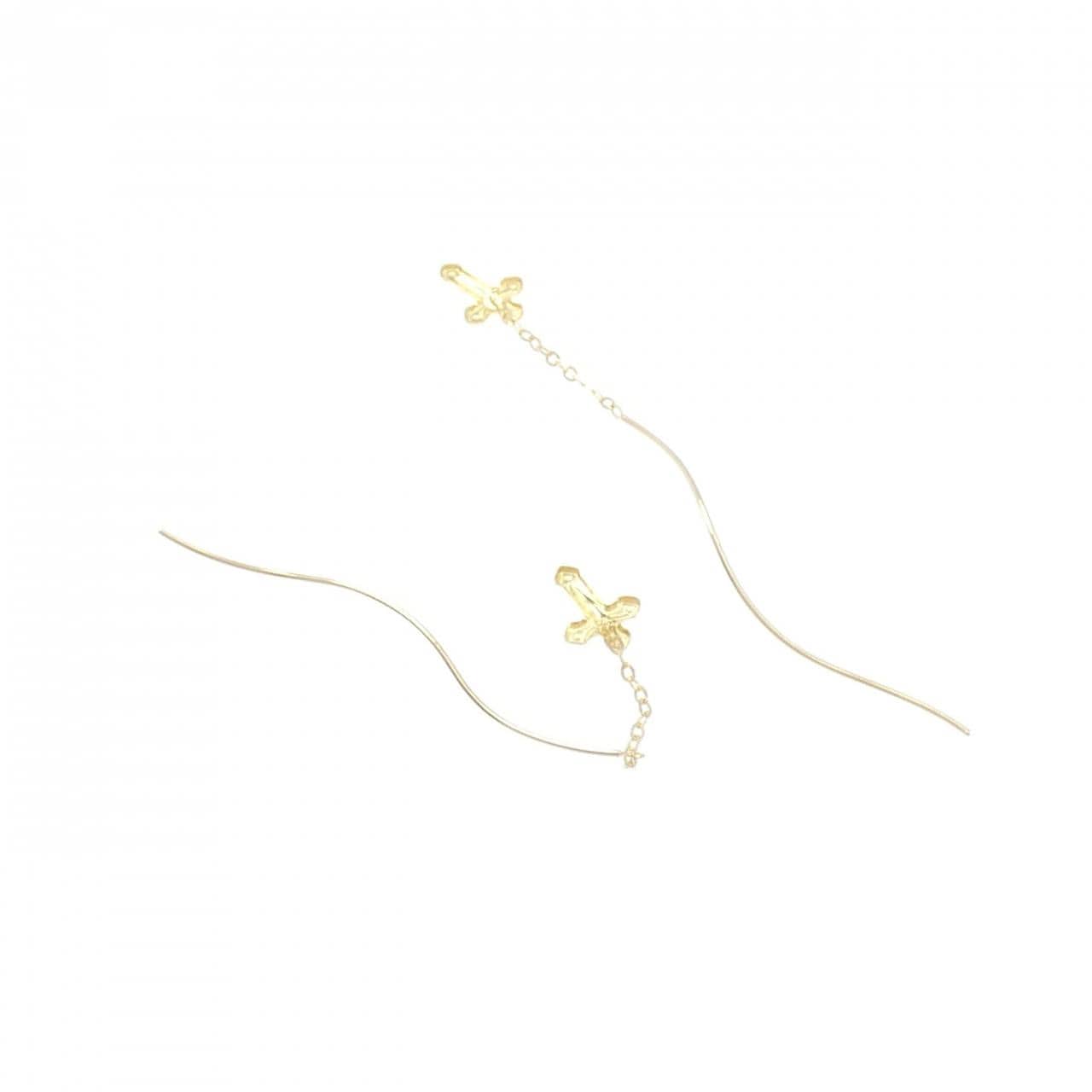 750YG クロス ピアス