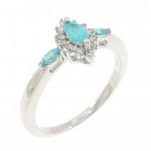 K18WG パライバトルマリン リング 0.16CT