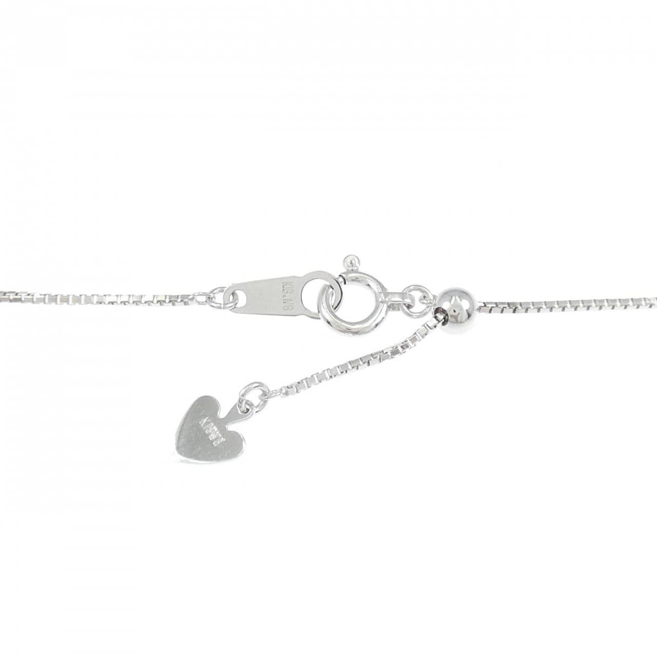 K18WG Three Stone Diamond Necklace 1.069CT
