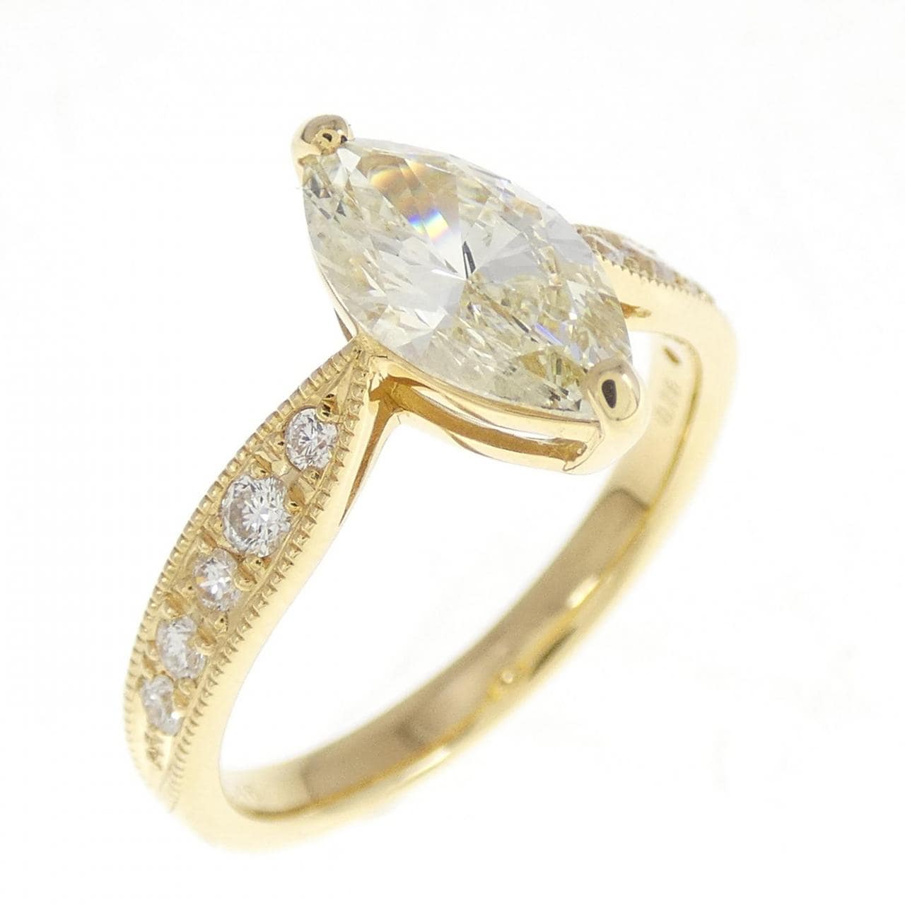 [Remake] K18YG Diamond Ring 1.146CT VLY I1 Marquise Cut