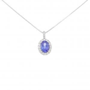 PT900/PT850 タンザナイト ネックレス 0.91CT