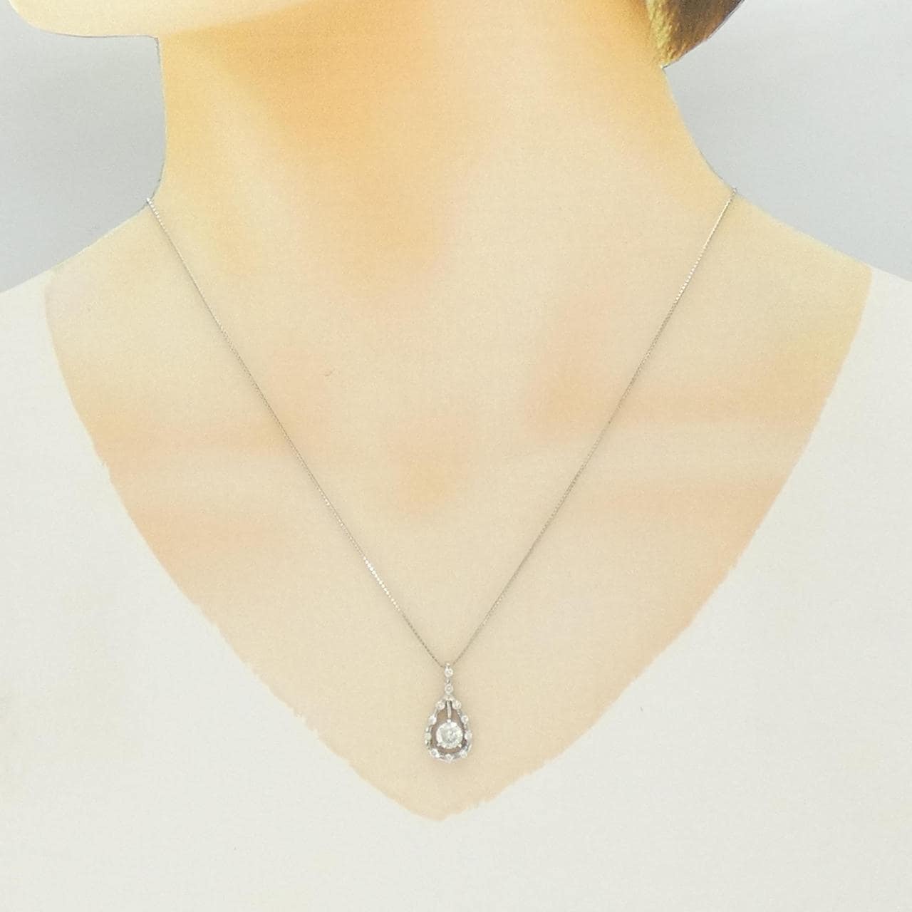 PT900/PT850 ダイヤモンド ネックレス 0.56CT