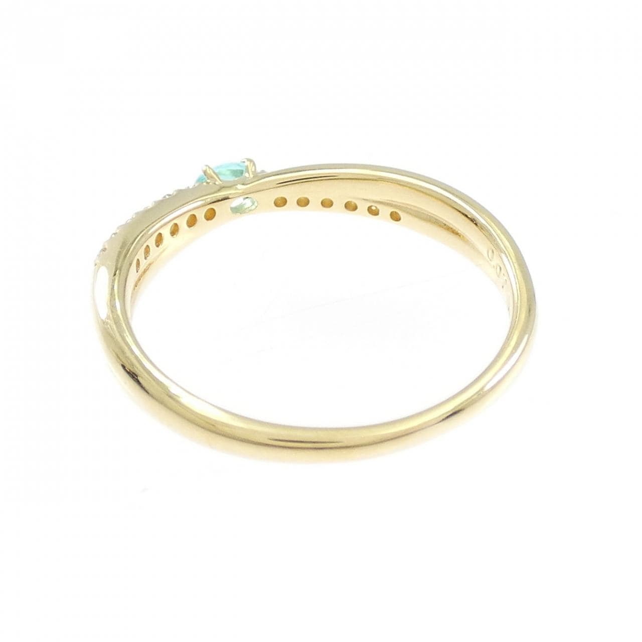 K18YG トルマリン リング 0.07CT