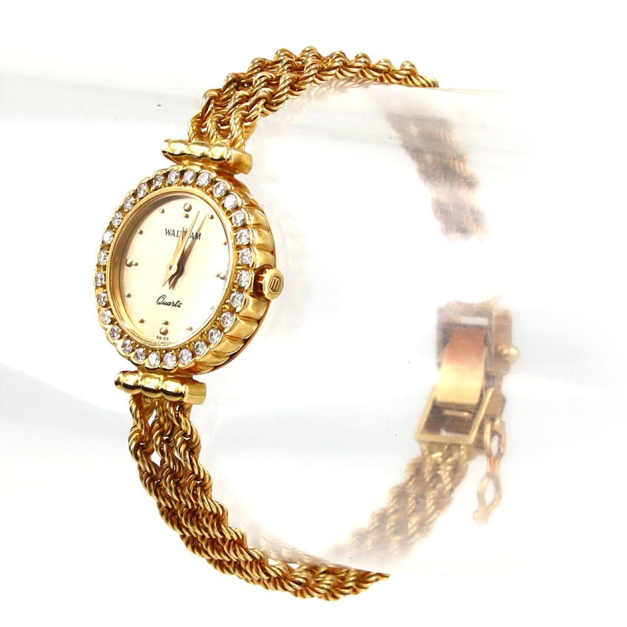 【ノーメンテナンス還元価格】ウォルサム ラウンドケース YG/D 91550.52 YG クォーツ