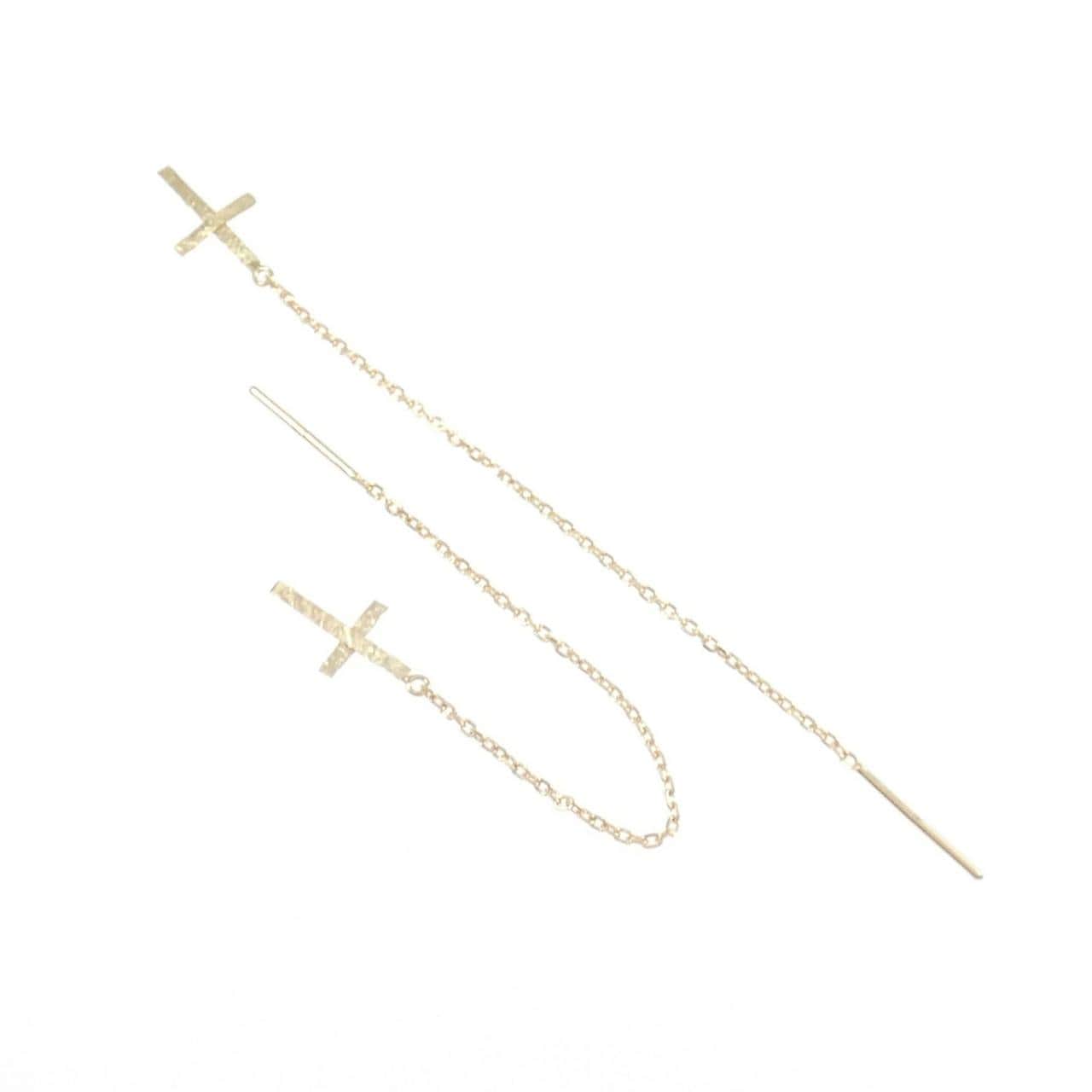 K10YG クロス ピアス