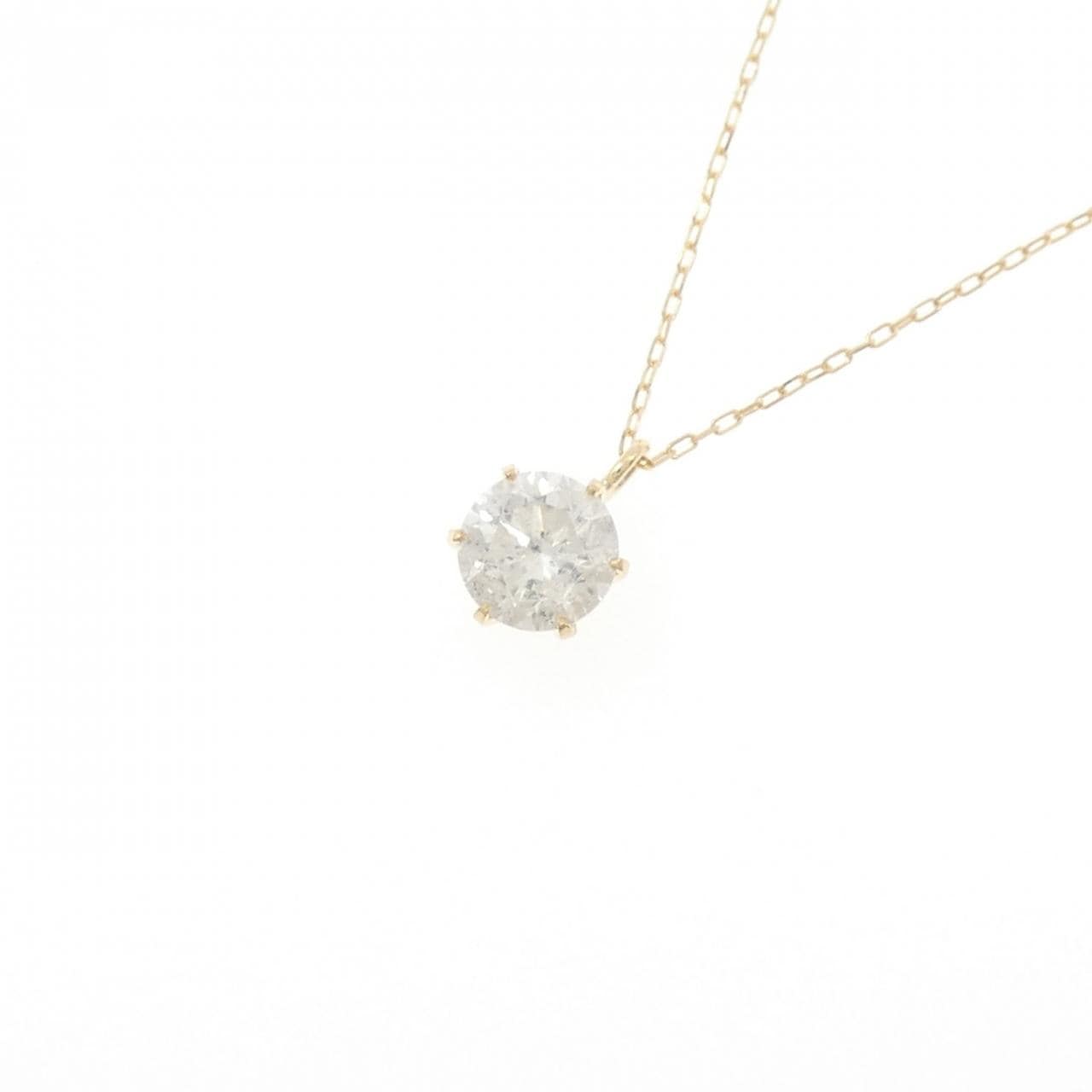 K18YG ソリティア ダイヤモンド ネックレス 0.5CT
