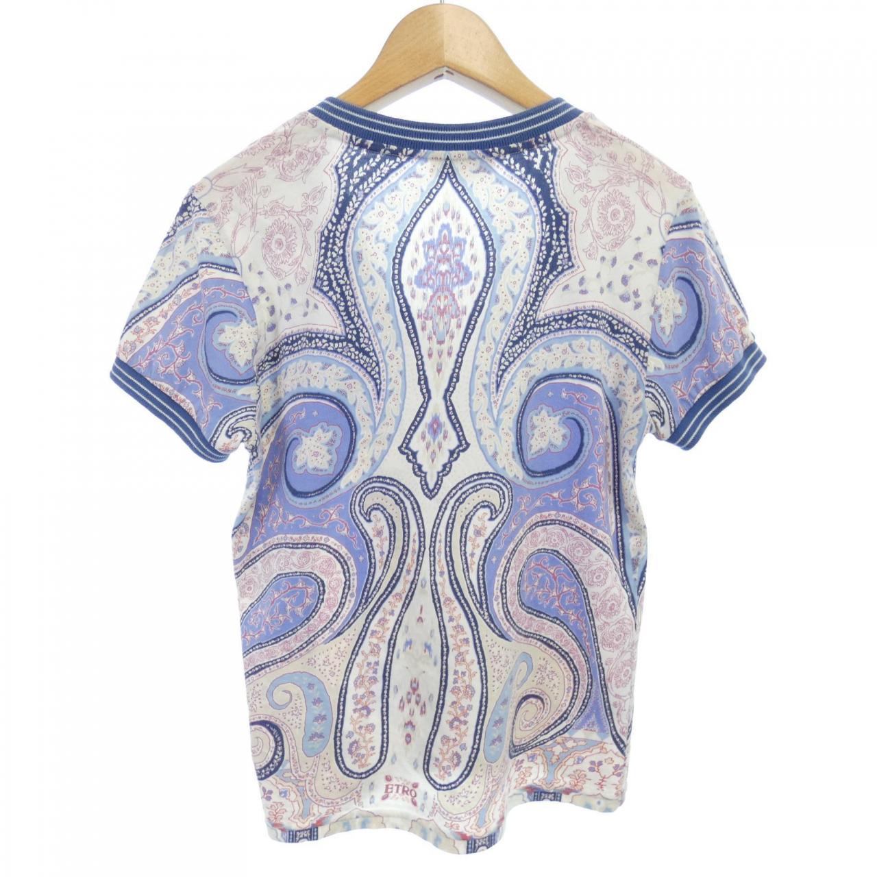 柔らかな質感の エトロ レディース Tシャツ トップス T-shirt Blu