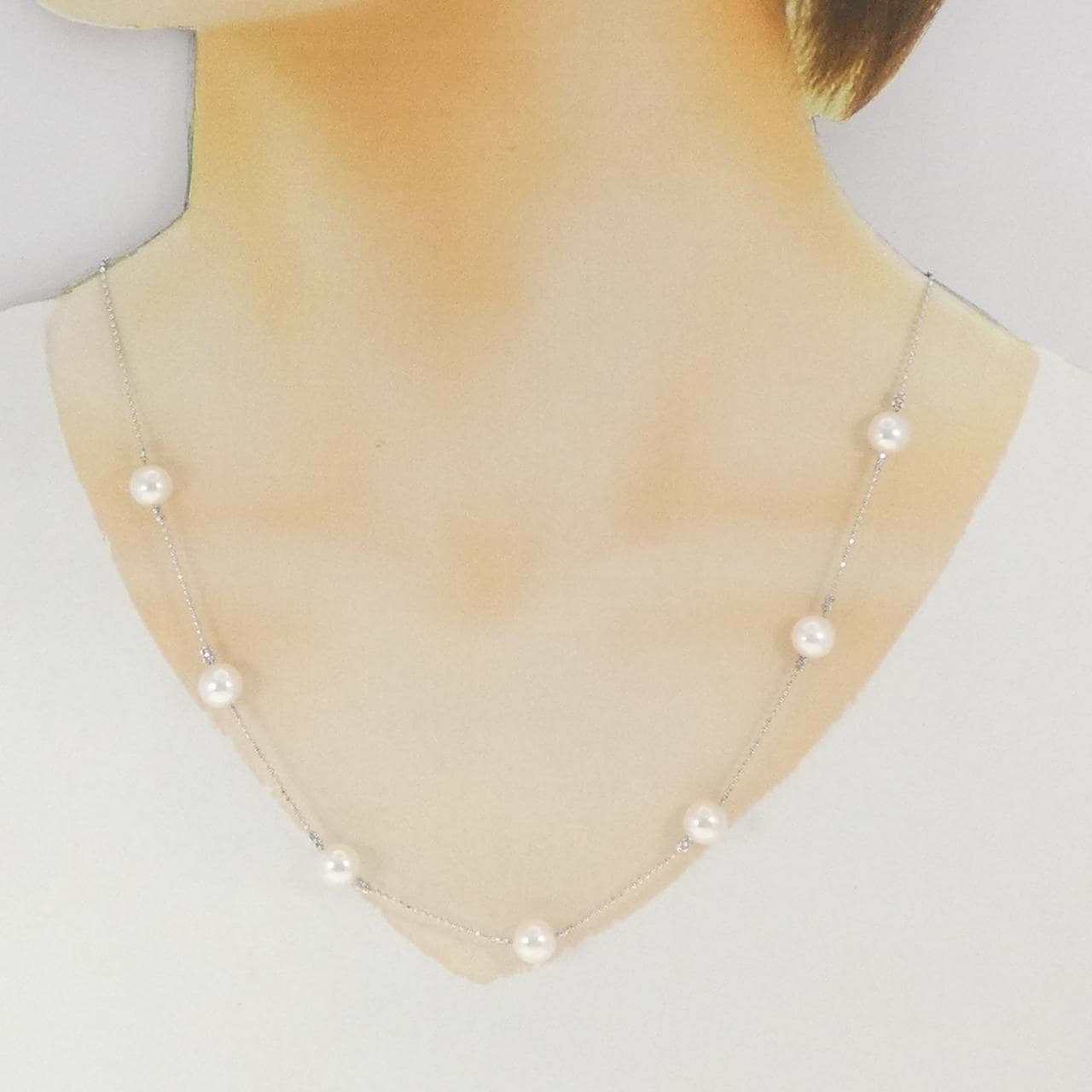 K18WG アコヤパール ネックレス