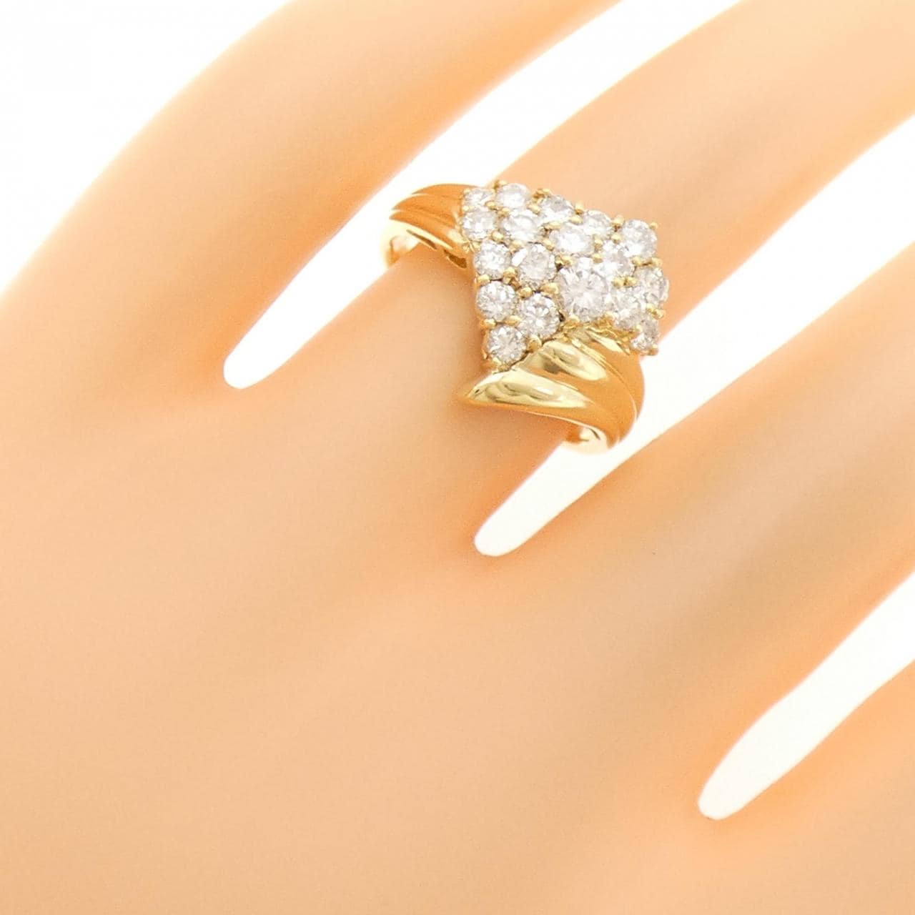 K18YG ダイヤモンド リング 1.06CT