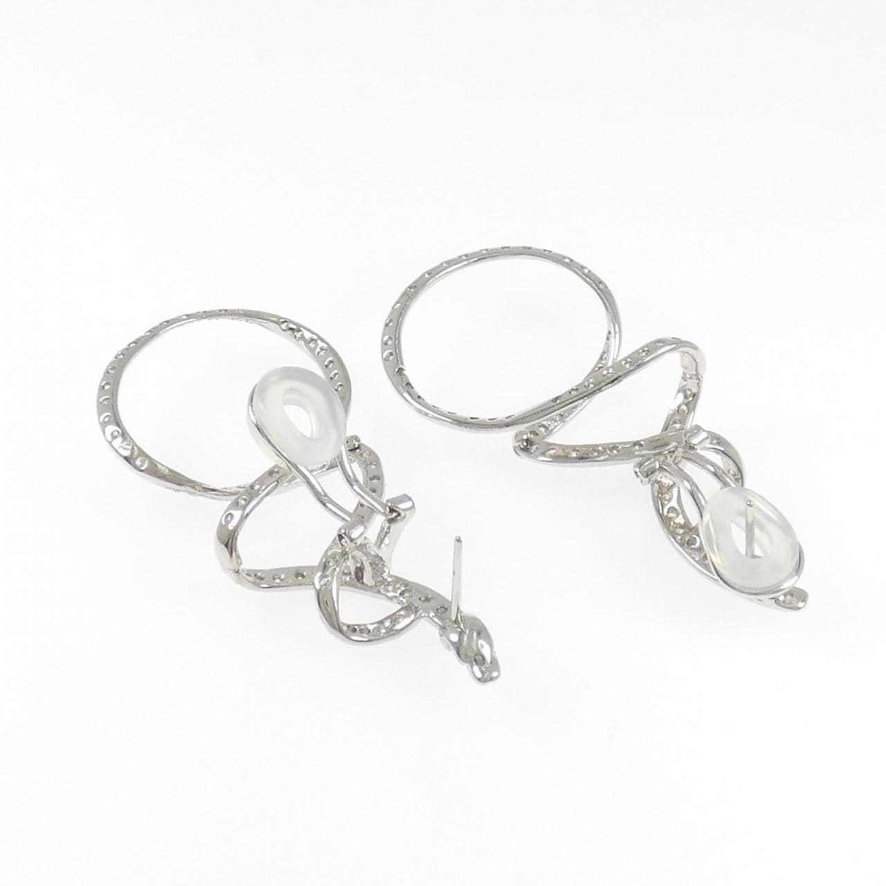 K18WG ダイヤモンド ピアス 1.37CT