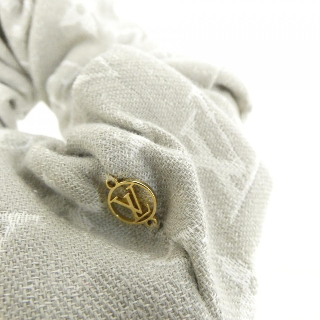 ルイヴィトン シュシュ モノグラム ジャカード デニム M78235 ヘアーアクセサリー