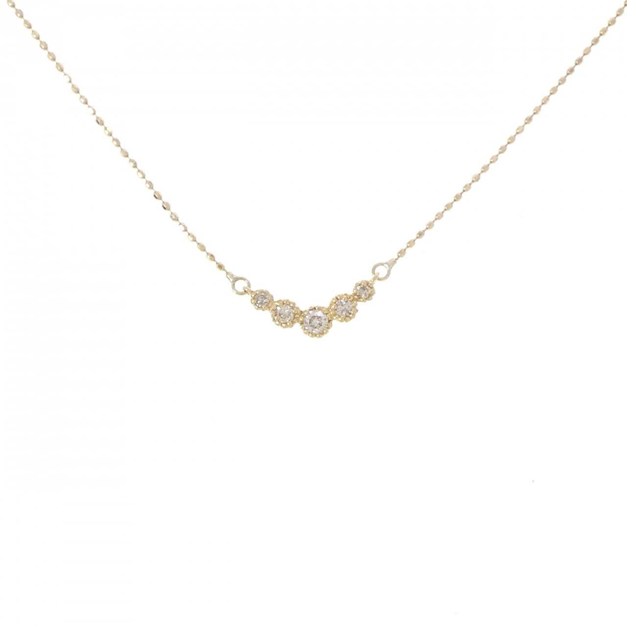 K18YG ダイヤモンド ネックレス 0.12CT