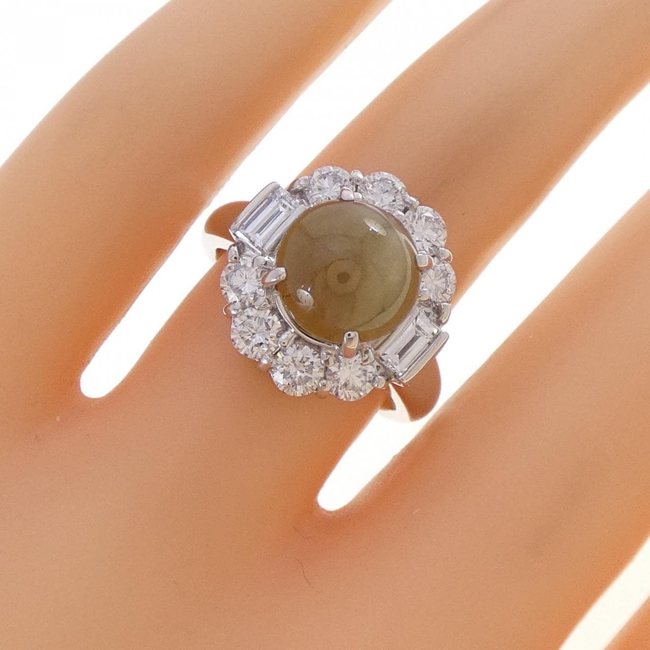 PT900 クリソベリルキャッツアイ リング 5.120CT