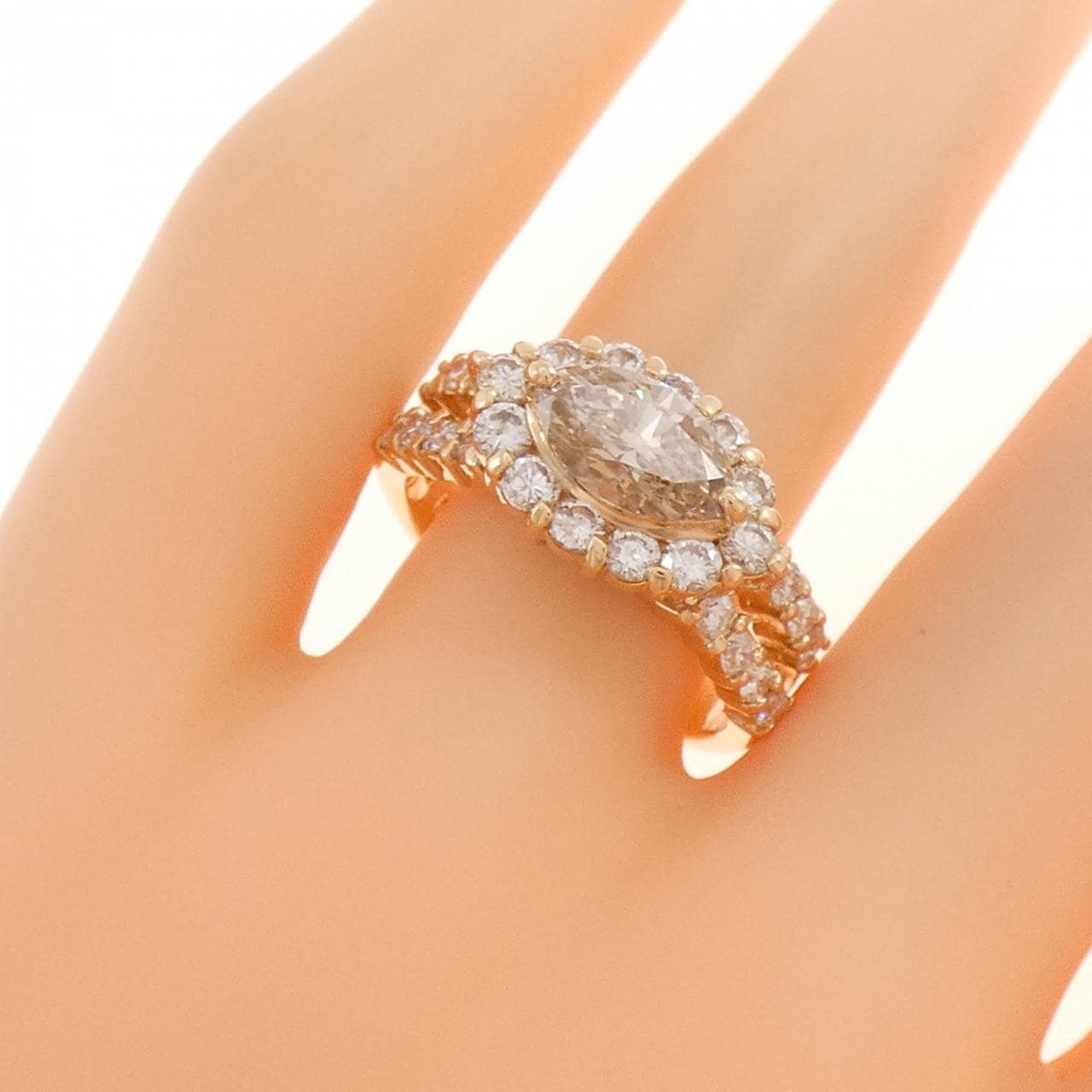 K18PG ダイヤモンド リング 1.138CT