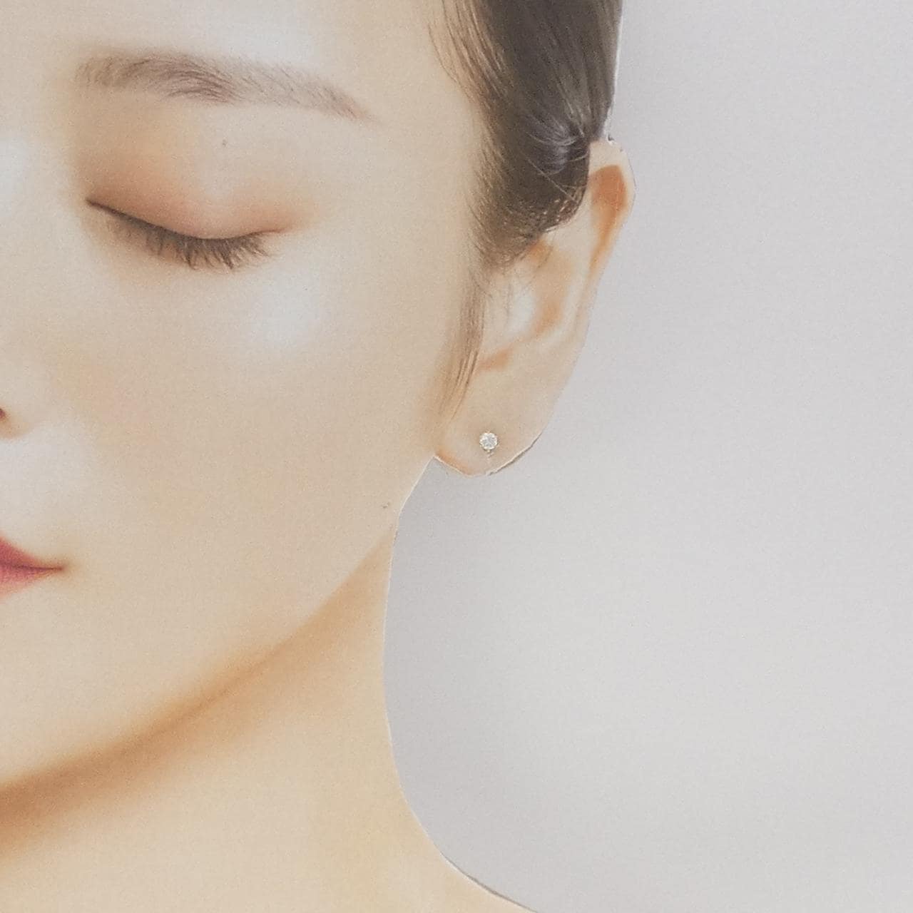 K18YG ソリティア ダイヤモンド ピアス 0.23CT