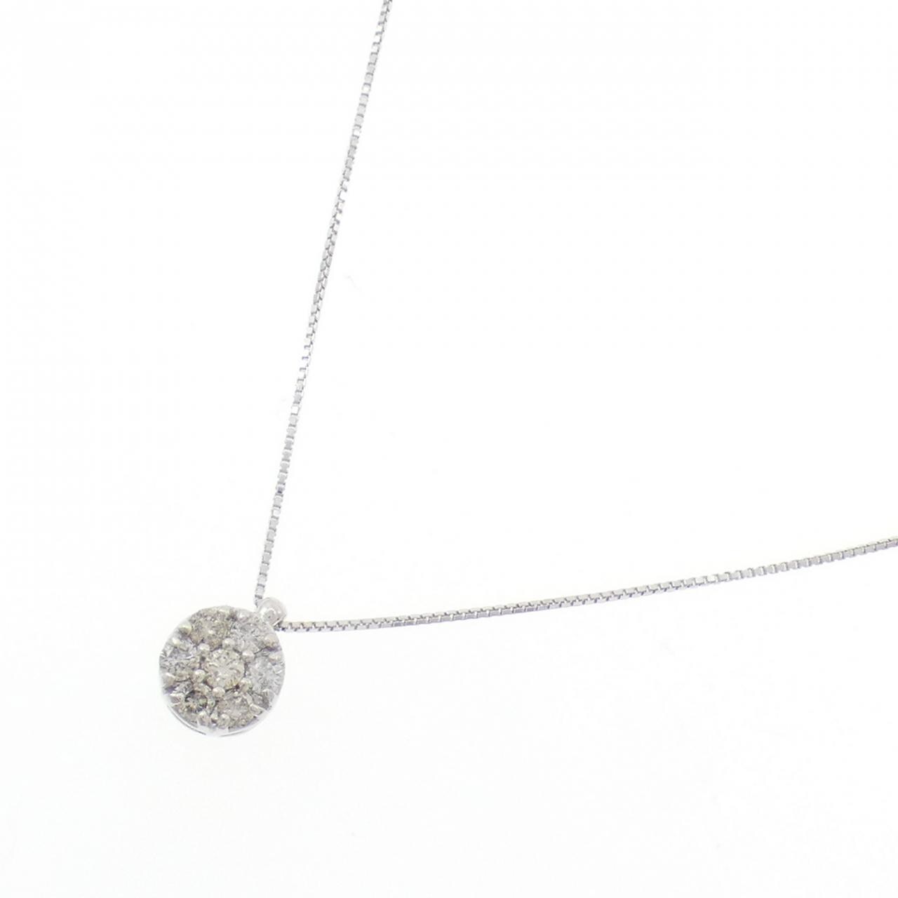 K14WG/K10WG ダイヤモンド ネックレス 0.20CT