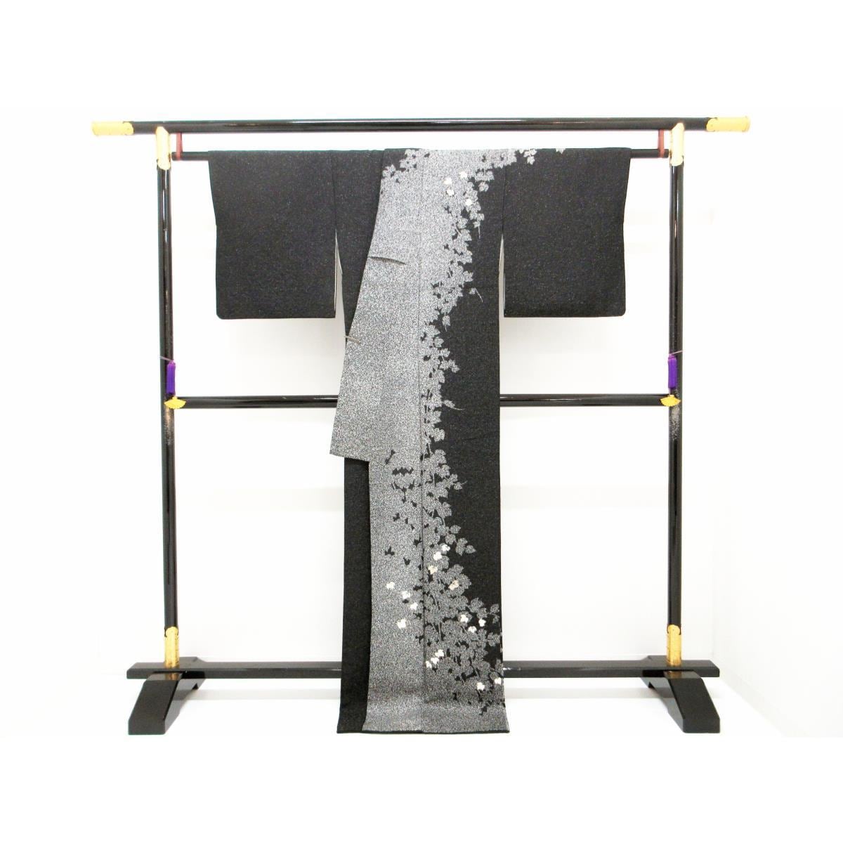 訪問着　銀通し　友禅金彩加工