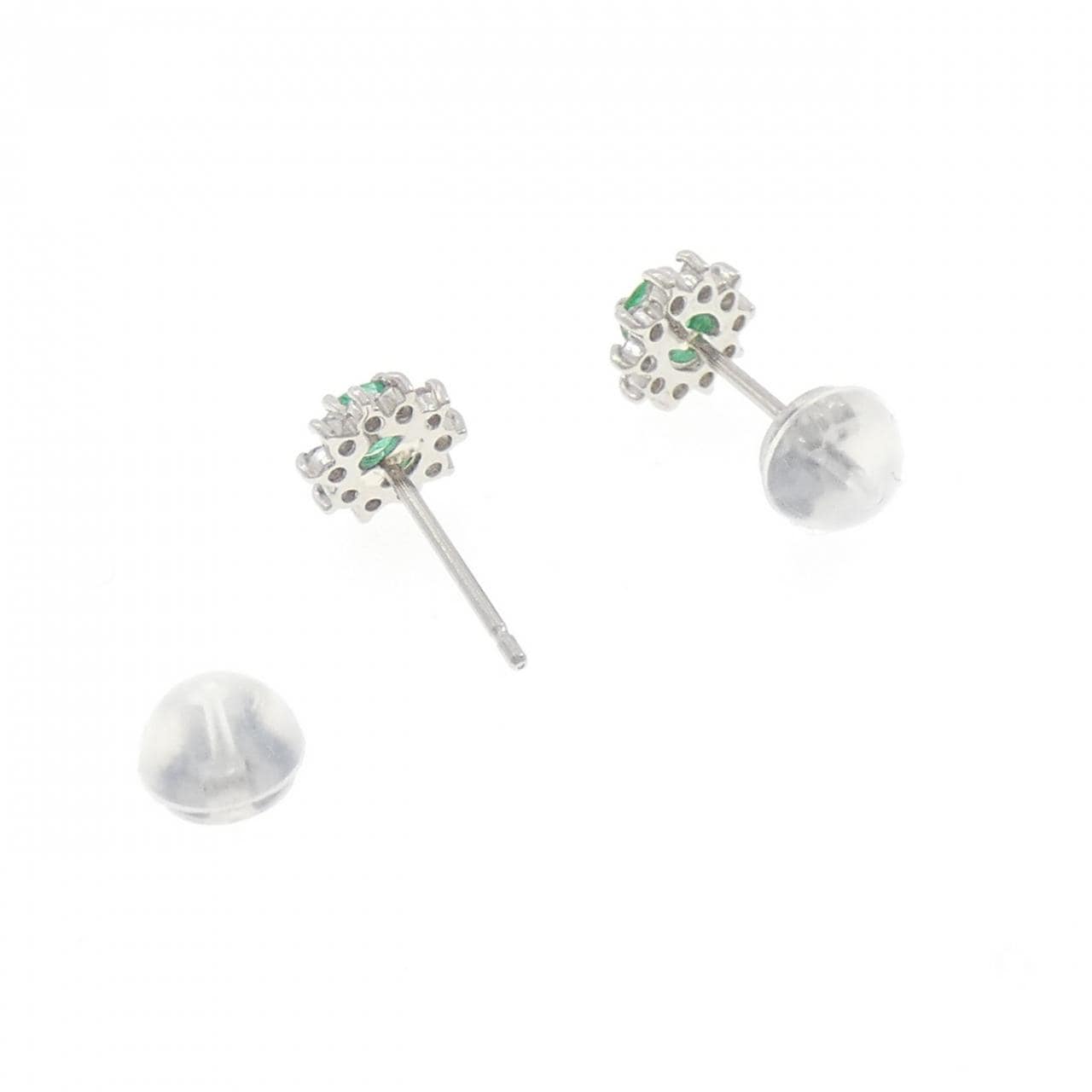 PT900 エメラルド ピアス