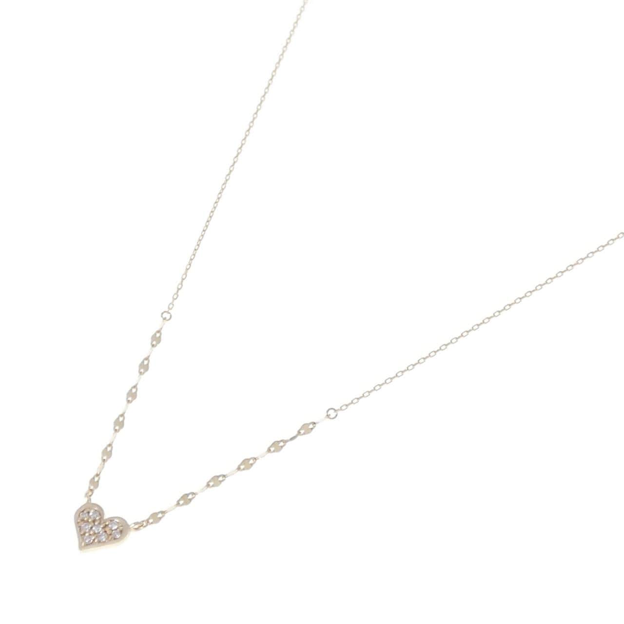 K10YG ハート ダイヤモンド ネックレス 0.04CT
