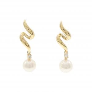 K18YG アコヤパール ピアス 7.8mm