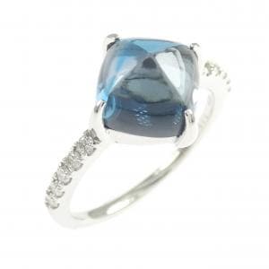 PT950 ブルートパーズ リング 3.53CT