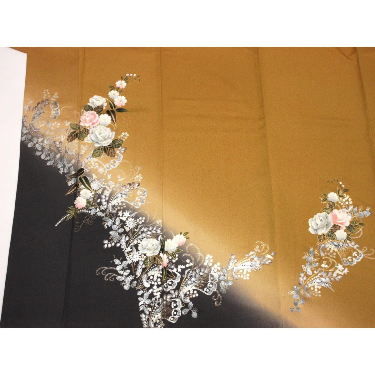訪問着　友禅金彩加工　ボカシ染