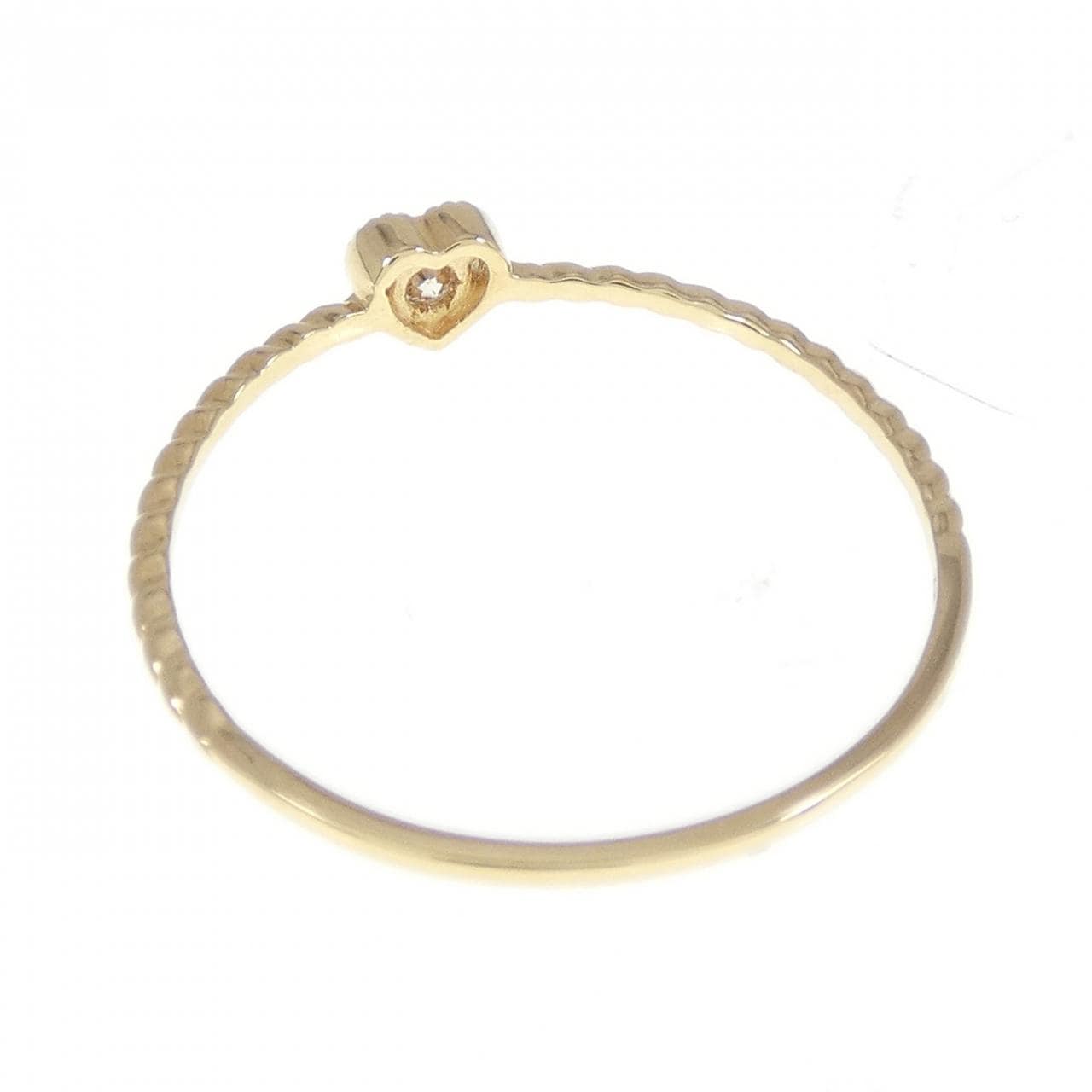【新品】K18YG ハート ダイヤモンド リング 0.03CT