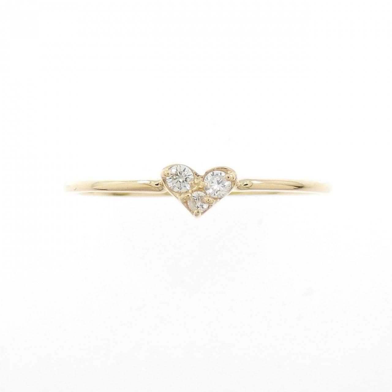 【リメイク】K18YG ハート ダイヤモンド リング 0.05CT