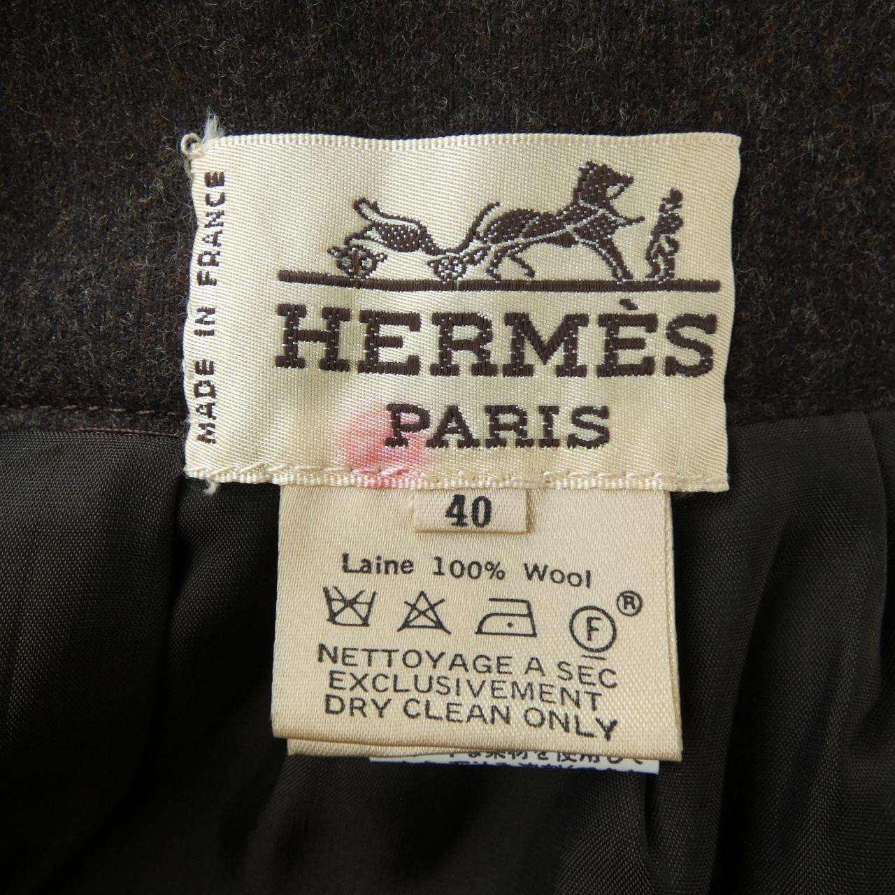 【ヴィンテージ】エルメス HERMES フロントボタン スカート