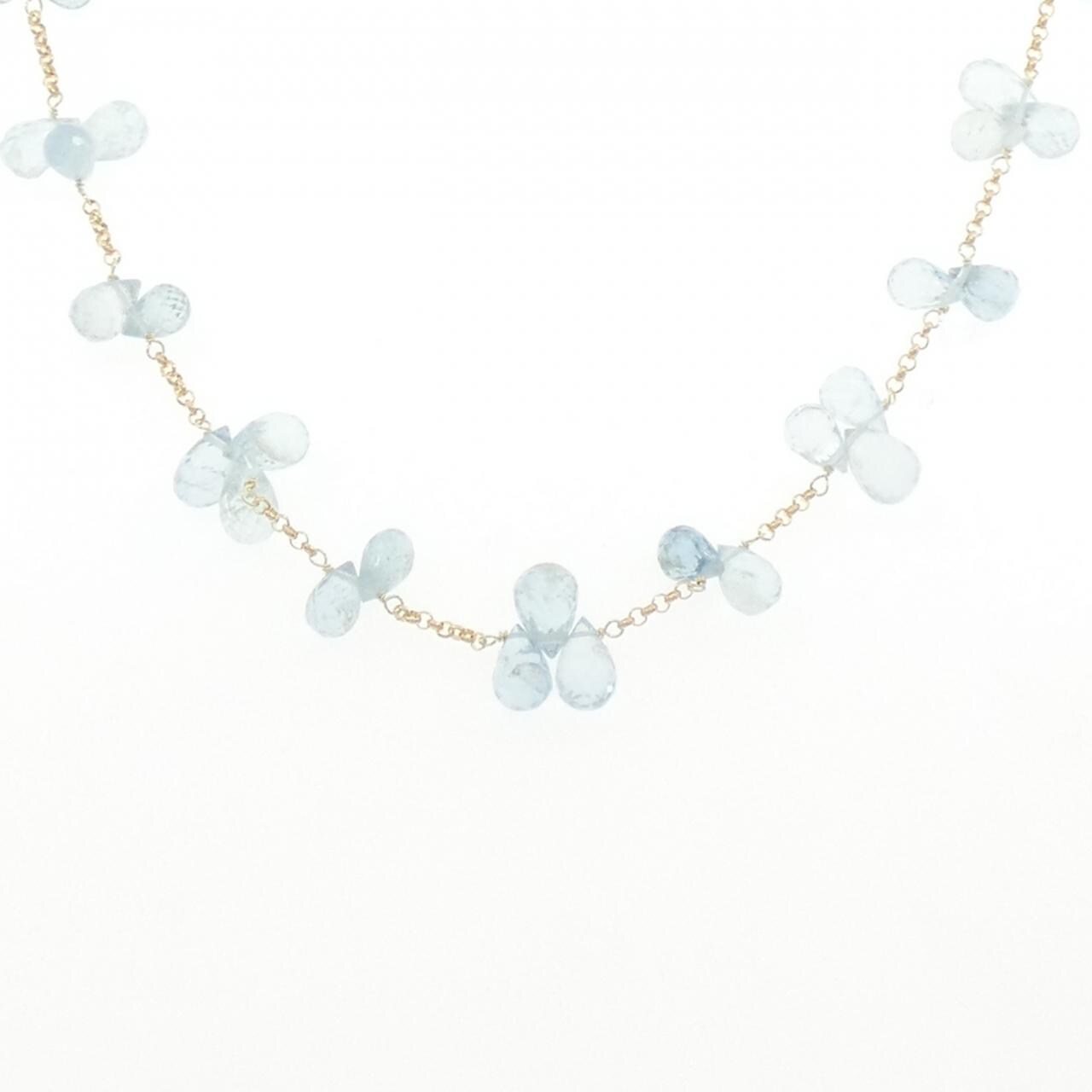 K18YG アクアマリン ネックレス