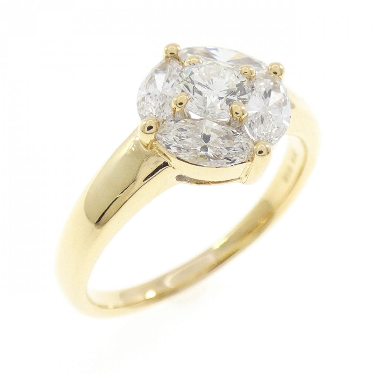 K18YG/K18WG ダイヤモンド リング 0.36CT