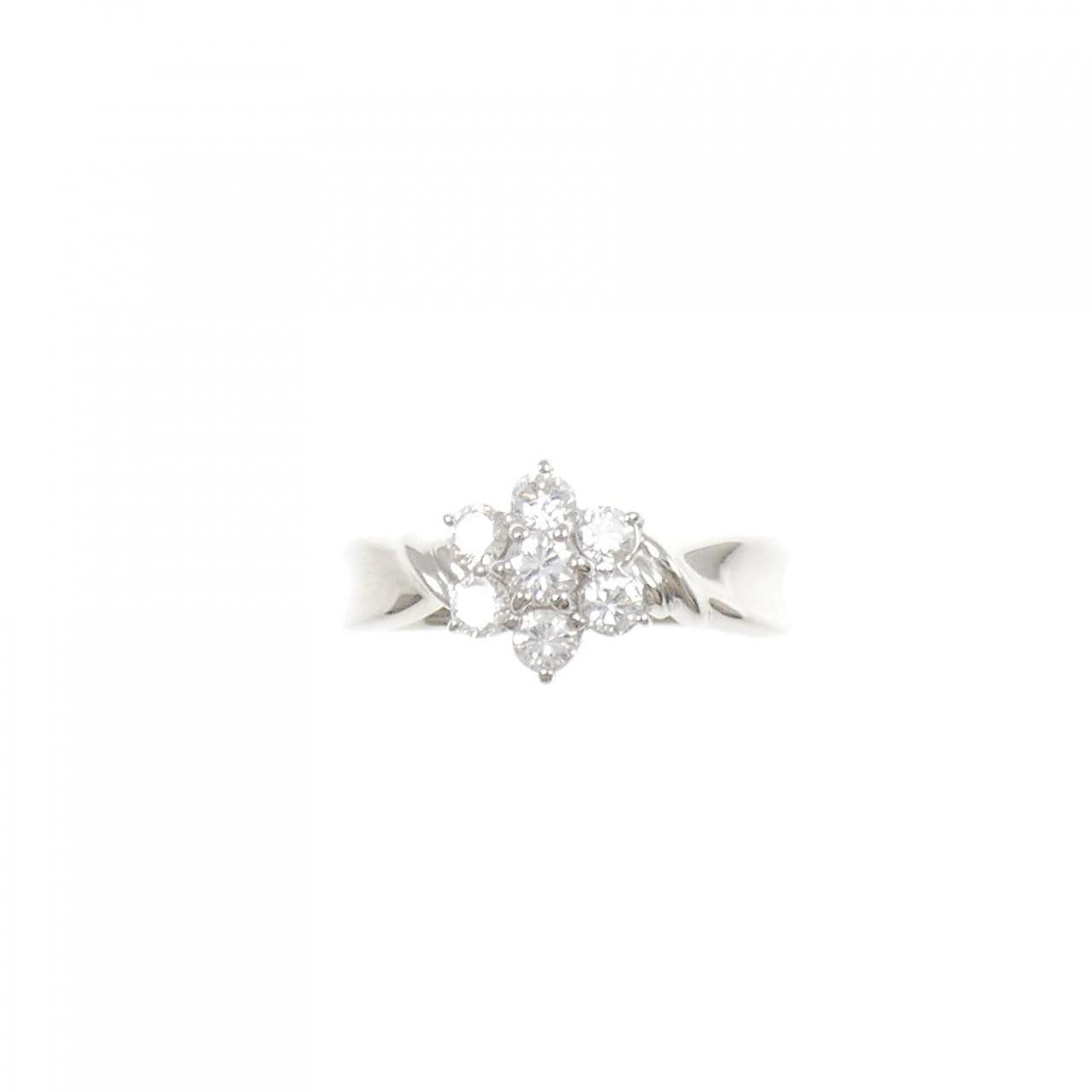 PT900 フラワー ダイヤモンド リング 0.50CT