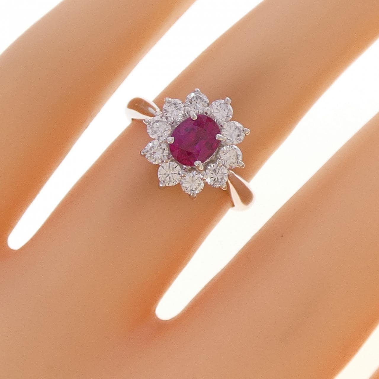 PT900 ルビー リング 0.68CT