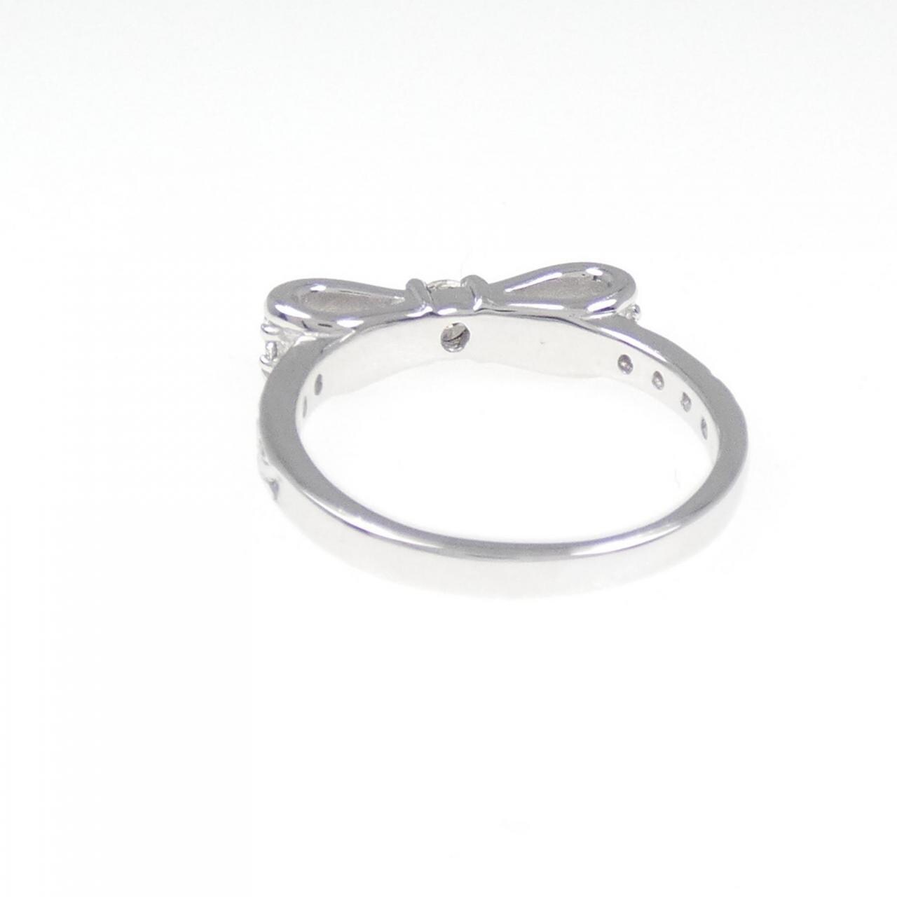 K18WG 絲帶鑽石戒指 0.40CT