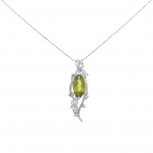 K18WG ペリドット ネックレス 1.68CT