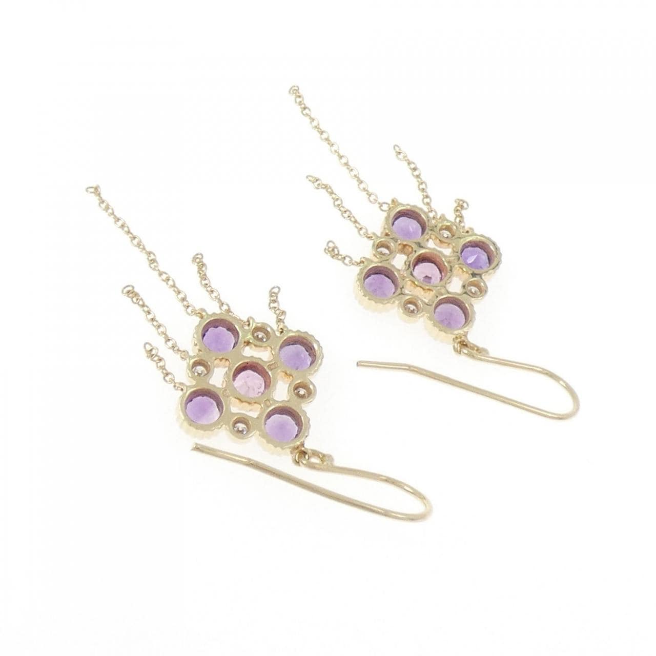 K10YG colored stone earrings