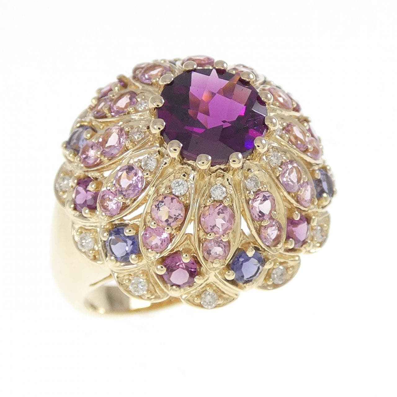 14KYG カラーストーン リング