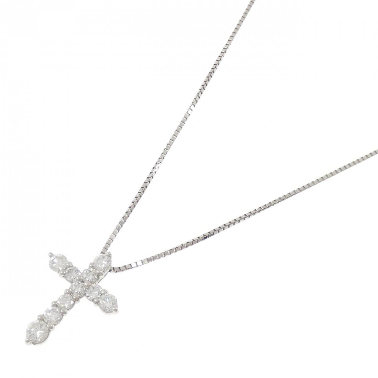 PT900/PT850 クロス ダイヤモンド ネックレス 1.00CT