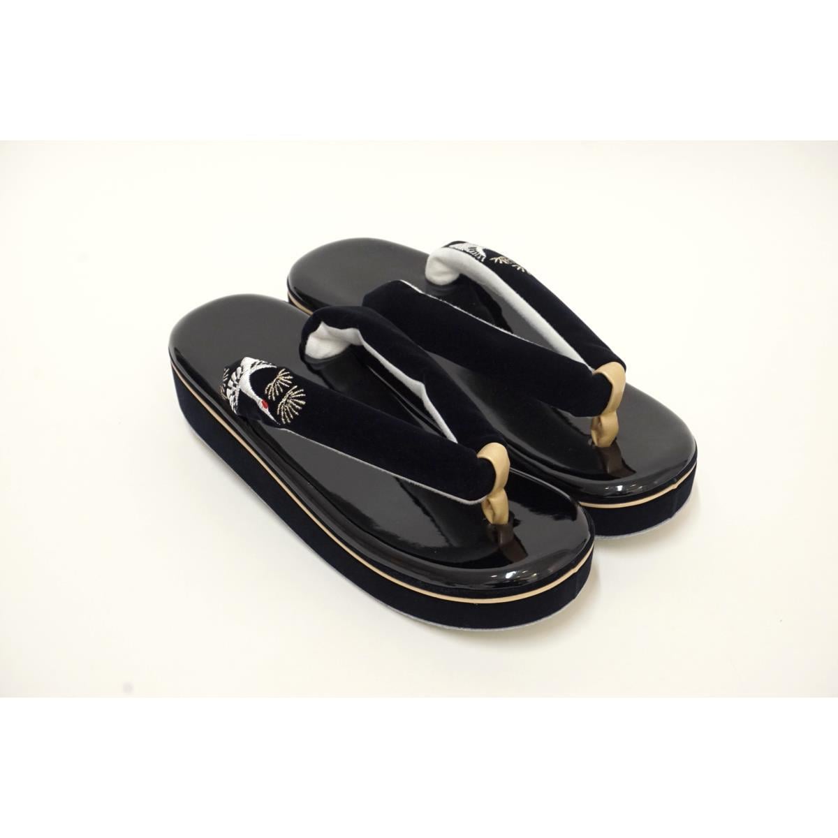 【新品】Zori女士凉鞋，鹤形图案，F码