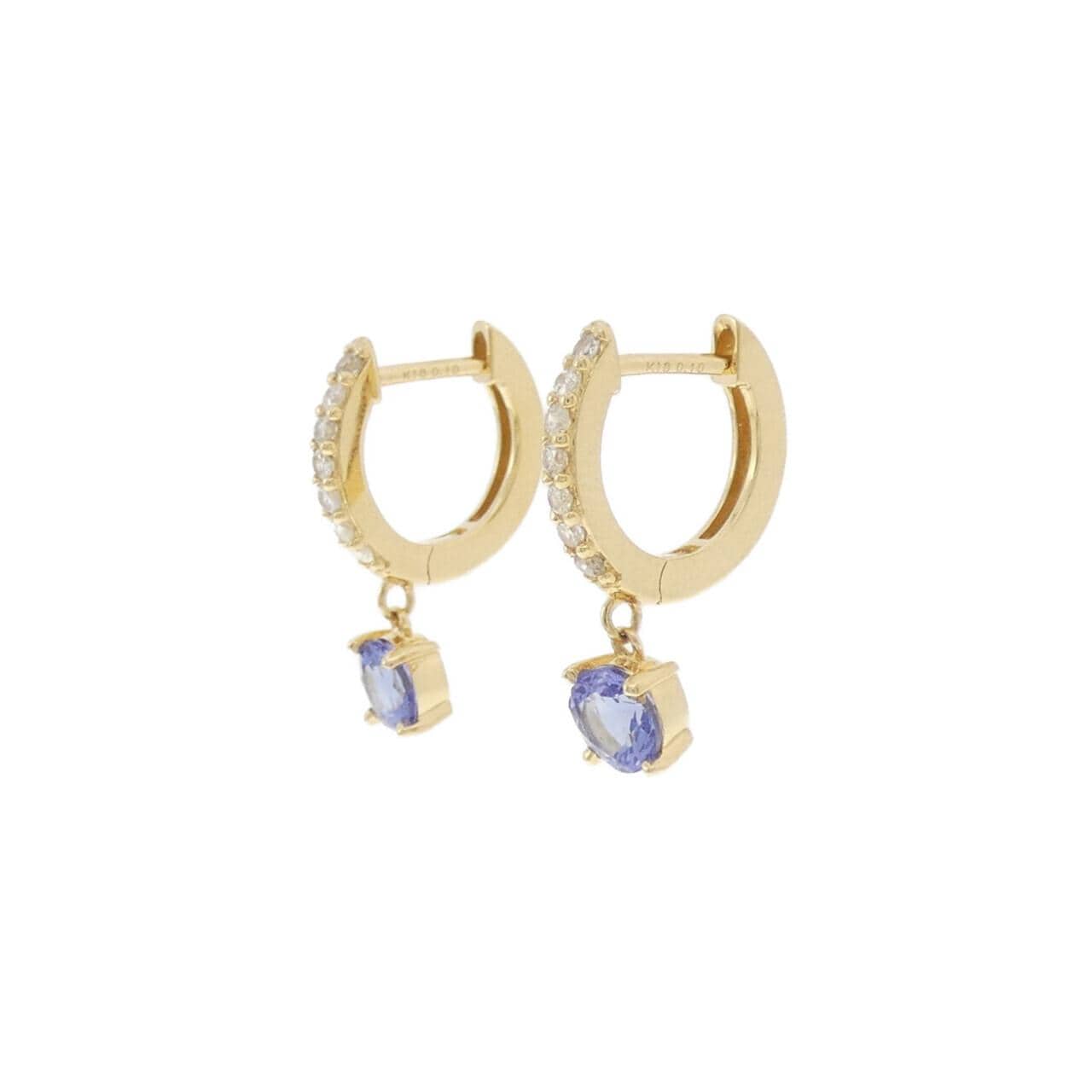 K18YG タンザナイト ピアス 0.72CT