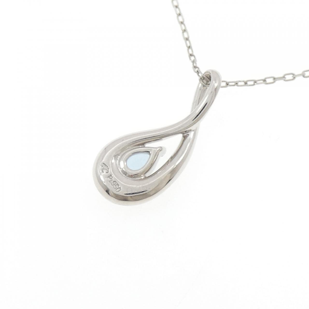 4゜C アクアマリン ネックレス 0.265CT