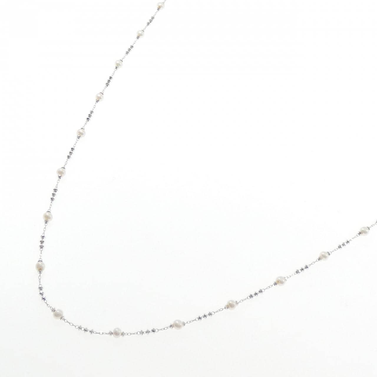 K18WG 淡水パール ネックレス