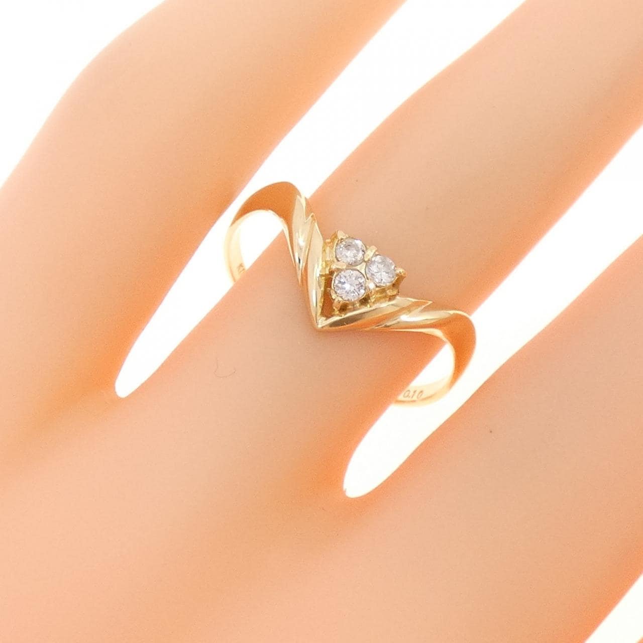 K18YG ダイヤモンド リング 0.10CT