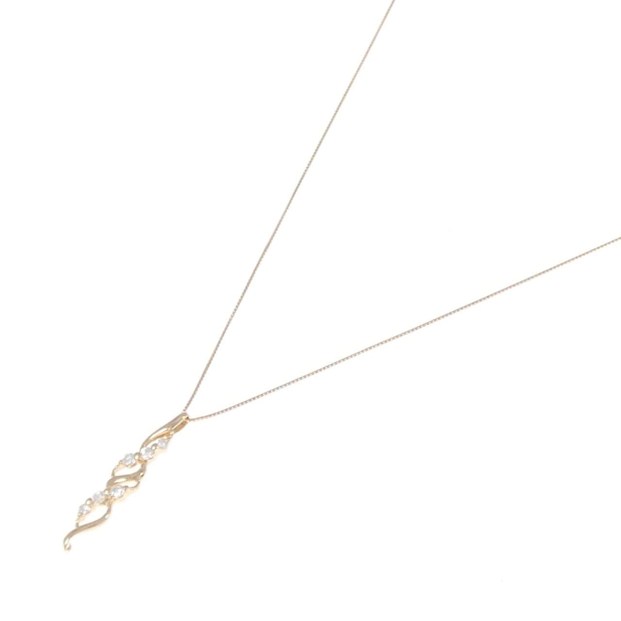 K14PG/K10PG ダイヤモンド ネックレス 0.20CT