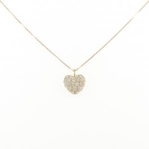 K18YG ハート ダイヤモンド ネックレス 0.50CT