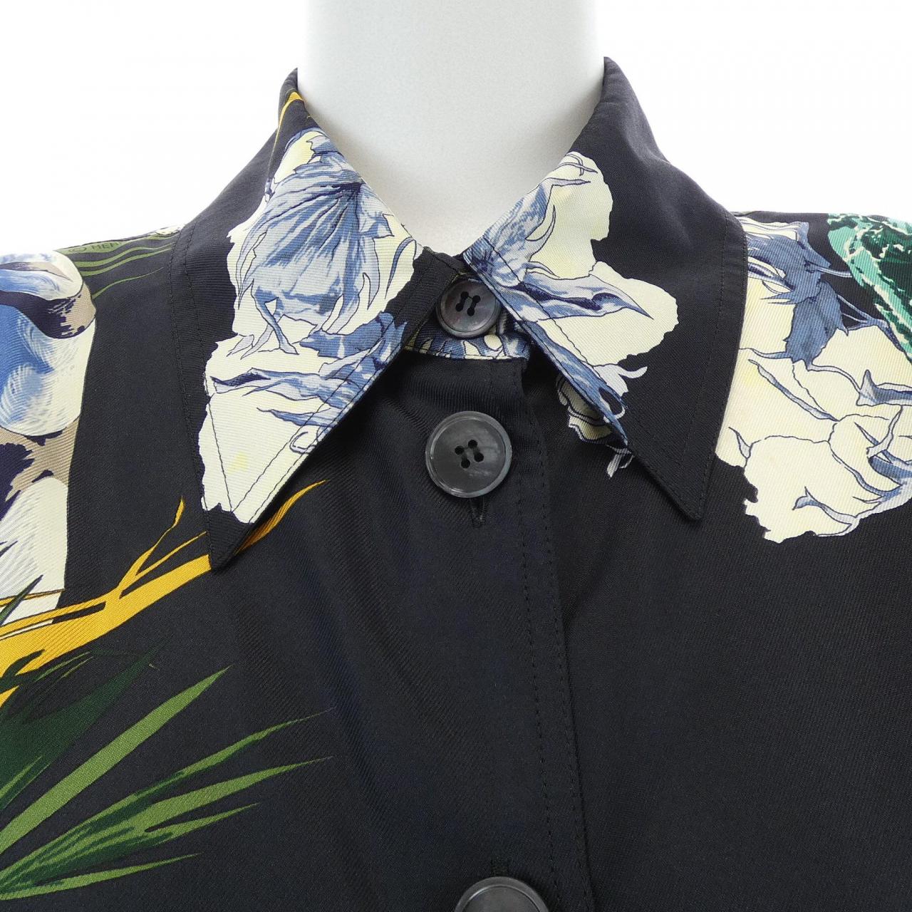 【ヴィンテージ】エルメス HERMES TURBANS DES REINES ツイルレーヌ. シャツ